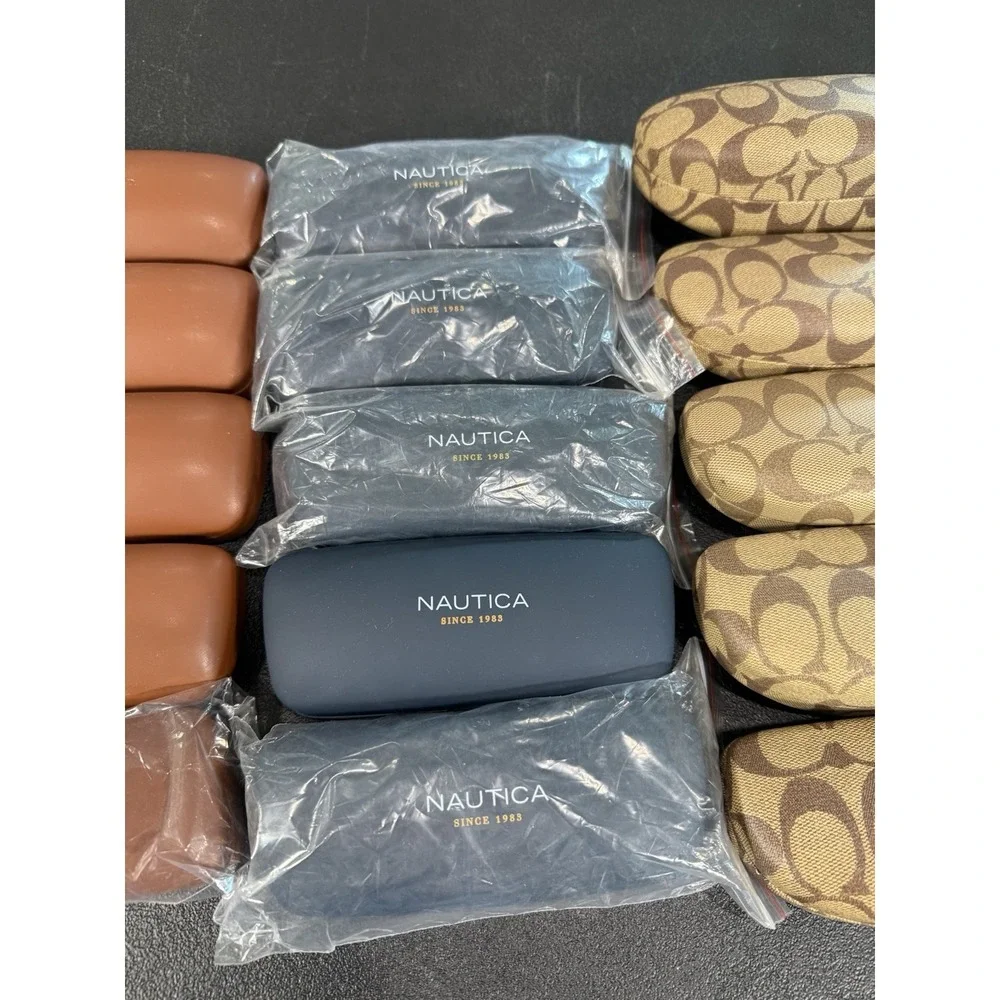 Lot Of 20 Eyeglass Sunglass Cases Nautica, Coach, Pepe Jeans, Longchamp